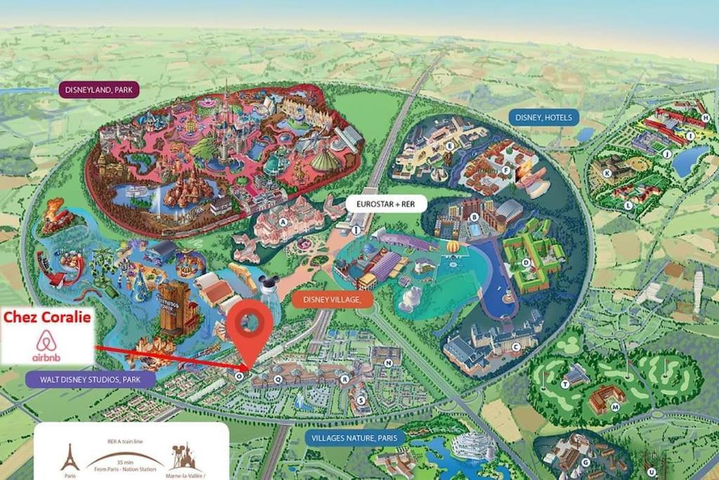 Disneyland Paris, 70m², Parking Prive Apartment Serris